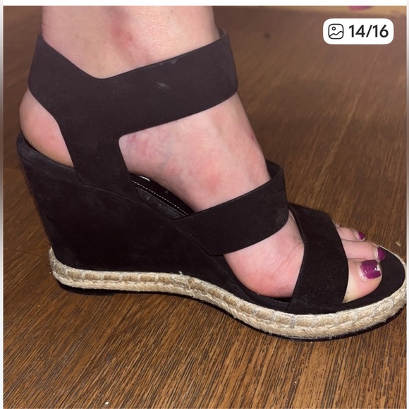 Balenciaga rope track suede leather wedge sandals. - Picture 16 of 16